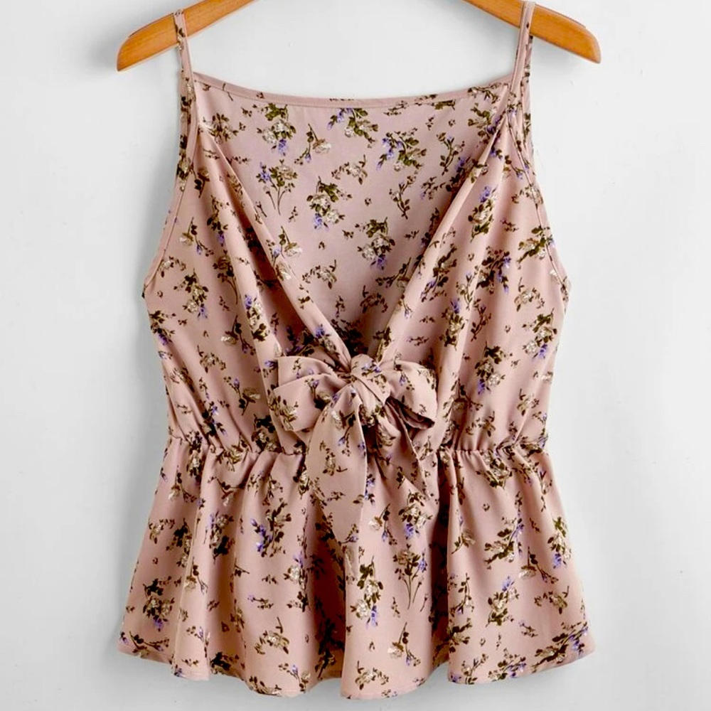 Floral Front Tie Cami